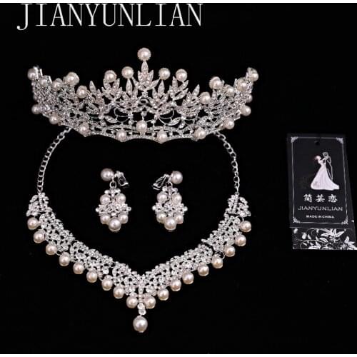 Crystal Bridal Jewelry Sets Necklaces Earrings Tiaras Sets African Beads Jewelry Sets Wedding Engagement Jewelry