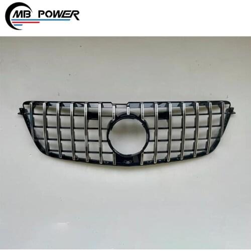 ABS material GT front grille for GL class x166 GL500 GL550 GL63 GT style car accessories Grille center bumper used for 10-14 yea