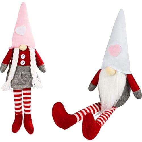 Valentines Day Gnome Plush Faceless Doll Pendant Drop Ornaments Bedroom Living Room Desktop Decoration 2pcs Valentines Present