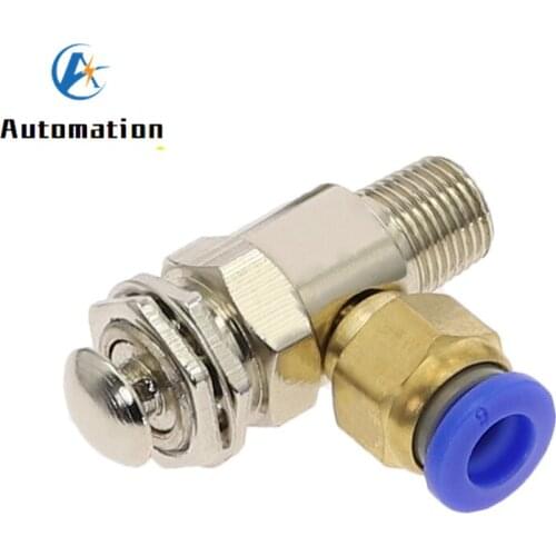 Air Pneumatic Mechanical Valve TAC2-2P Exhaust valve 2 Position 2 Way M5 Female 1/8 Male Thread Self-reset Button Switch