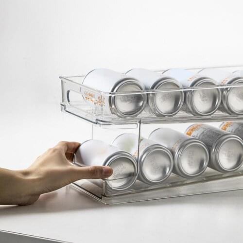Portable Good Refrigerator Drink Can Storage Holder PET Fridge Storage Box Multifunctional for Bar