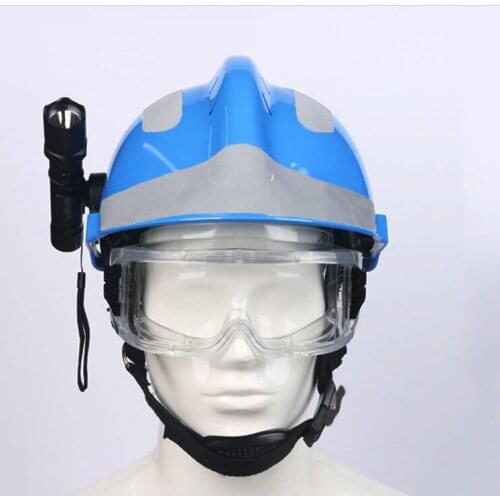 Fire fighting, safety helmet, ABS safety helmet,Safety rescue helmet with headlights and fire glasses