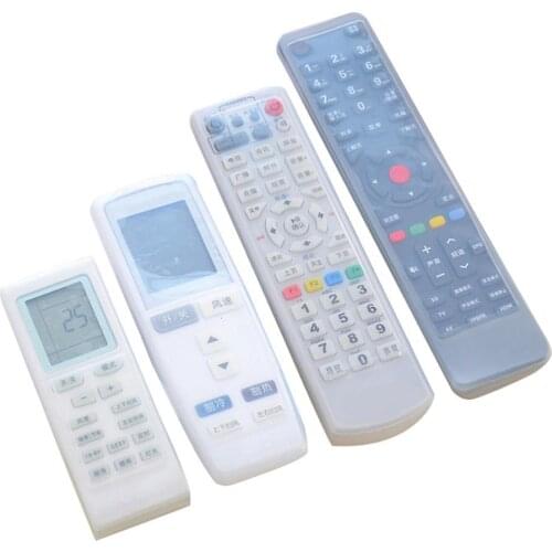 Remote Control Silicone Case Air Conditioning TV Remote Control DustProof Cover Transparent Remote Control Case Washable Durable
