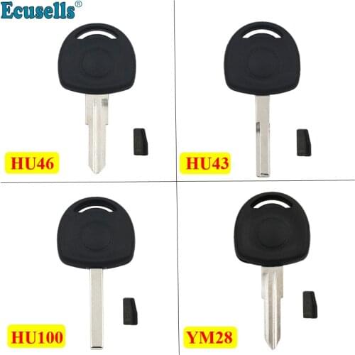Blank ignition Transponder Key Shell for Opel Vectra Corsa Combo Mevira Tigra Zafira ID40 chip uncut HU43/HU46/HU100/YM28 blade