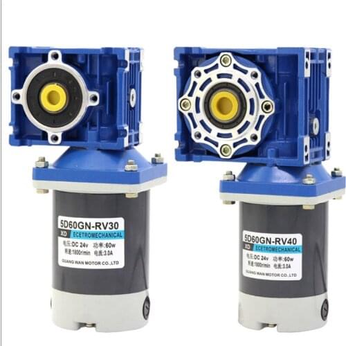 DC12V/24V 120W RV30 Gear Motor Worm Gear Speed Motor Large Torque Slow Motor Reducer 18rpm-240rpm Free Shipping