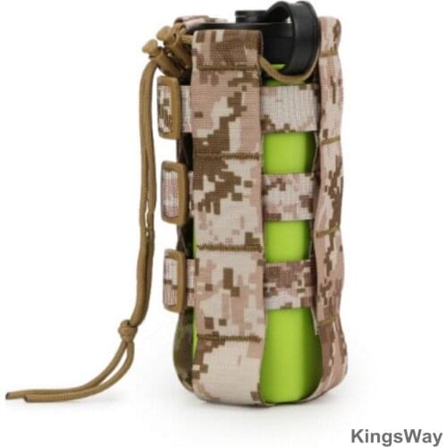 Adjustable Outdoors Water Bottle Pouch Tactical Gear Kettle Waist Shoulder Bag For Climbing Camping Hiking