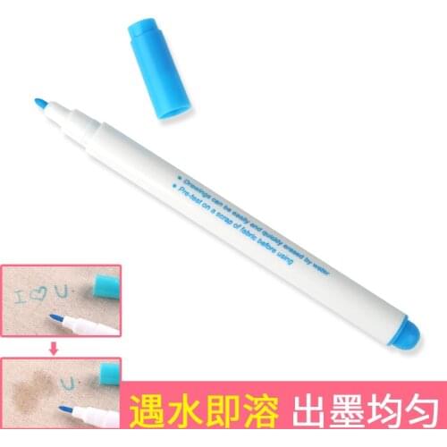 Washing pen ADGER water-soluble pen head thick blue cross stitch water erasable pen strokes containing lattice point