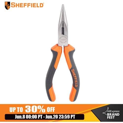 SHEFFIELD Multifunctional Two-color Handle Long Nose Plier Electrician Plier Tools for Cut Copper,Iron Wire,Steel wire
