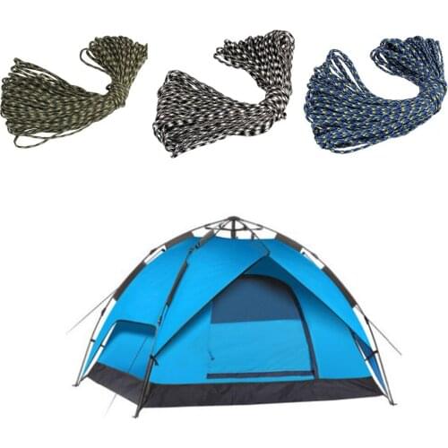 30Meter Tent Rope Guy Line Camp Cord Fluorescent Line Army Military Paracord Reel 5mm Basha Tent Bivi Camping Guy Rope Para Cord