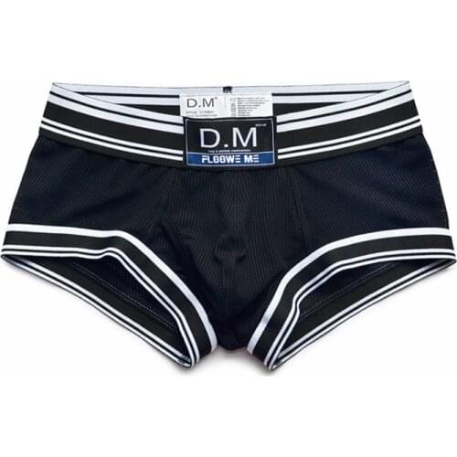 Underpants male underwear mesh ropa interior hombre boxer cueca masculina sexy men underwear breathable calzoncillo hombre boxer