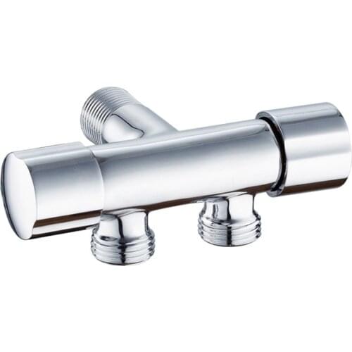 Bathroom Double Outlet Angle Valve G1/2 Wall Mounted Solid Brass Shower Head Toilet Sink Basin Bidet Sprayer Water Angle Valve