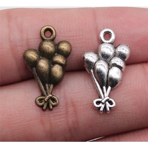 WYSIWYG 20pcs 23x13mm Pendant Air Balloon Balloon Air Charm Pendants For Jewelry Making Air Balloon Pendants
