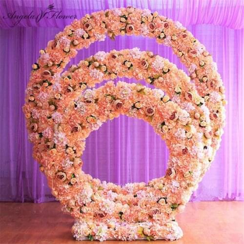 1.2m/1.5m/2m/2.4m wedding prop iron ring shelf artificial flower wall stand door wedding background decor iron arch iron stand
