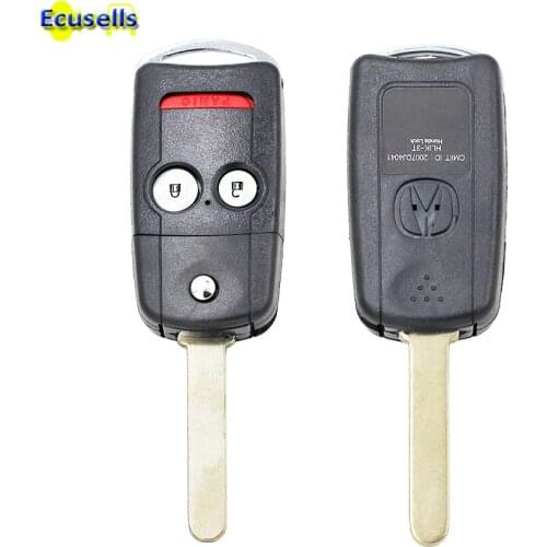 2+1 Buttons Remote Key Shell case fob for Acura MDX RDX with button pad and logo