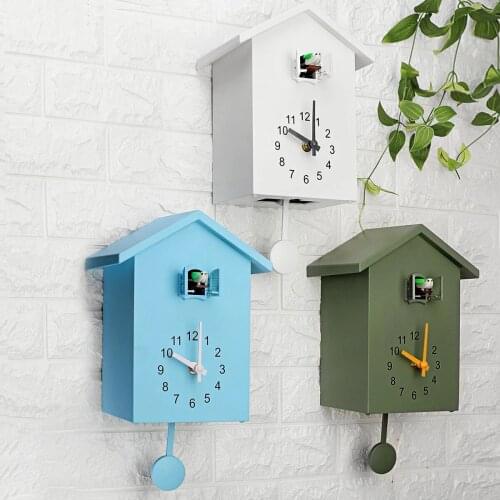 2021New Modern Bird Cuckoo Quartz Wall Clock Home Living Room Horologe Clocks Timer Office Home Decoration Gifts Hanging Watch