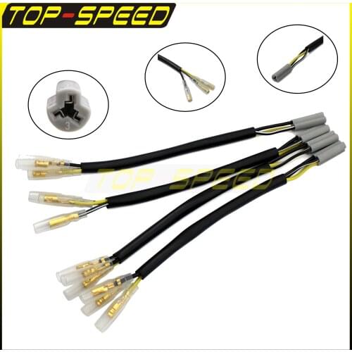 3-Pin Turn Signal Indicator Wiring Adapter for Yamaha YZF-R6 YZF R6S R1 FZ6 FZ600 FZ09 FZ1 FZ10 YZFR1 FZ6R Blinker Wire Lead