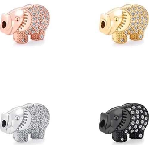 3 Pcs/Lot Trendy Cubic Zirconia CZ Copper Animal Accessories Charms Fit Bracelets Necklace DIY Beads & Jewelry Making