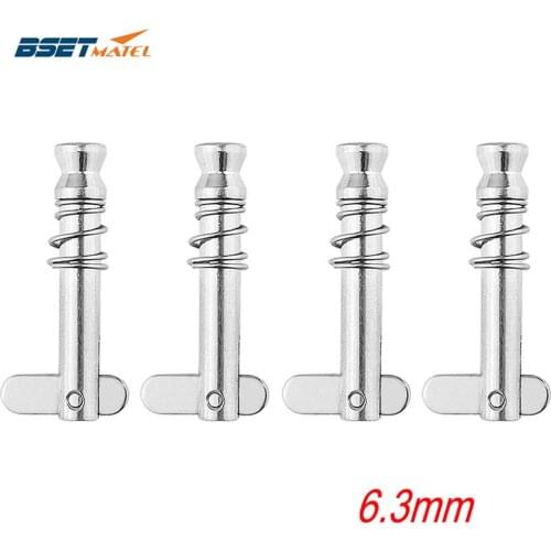 4PCS 6.3*42mm BSET MATEL 1/4 inch Quick Release Pin for Boat Bimini Top Deck Hinge Marine Stainless Steel 316