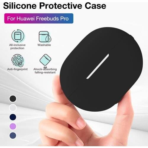 5 Colors Earphone Protective Case For Huawei Freebuds Pro Shockproof Anti-fall Soft Silicone Earphone Shell Cover Accessories
