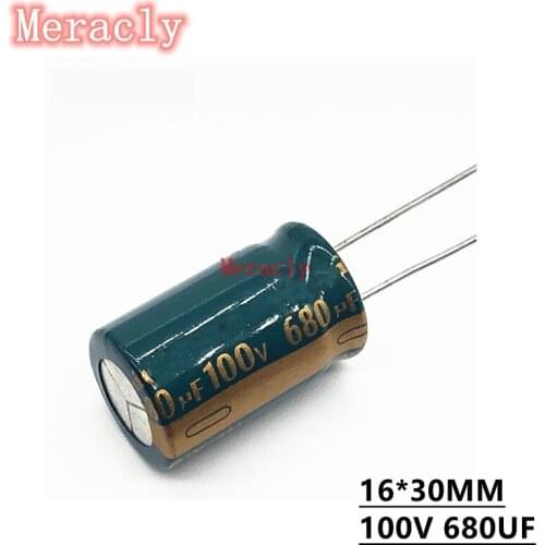 5PCS 100V 680UF Wholesale aluminum electrolytic capacitors 20% high frequency and low resistance, good quality