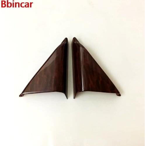 Bbincar For Nissan Armada Patrol Royale Nismo Infiniti QX56 QX80 Y62 2010-2018 Wood Pattern ABS Car Inside A Pillar Triangle