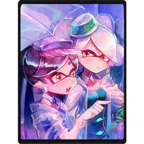 Splatoon Pattern Velvet Throw Blanket Customized Soft Plush Blankets Winter Warm Bed Sofa Blanket