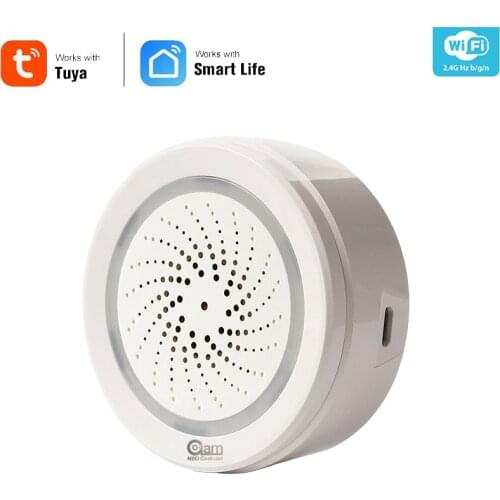 NEO Coolcam Wireless WiFi Siren Alarm Sensor for Home Smart Device Compatiable With Echo Google Assistant