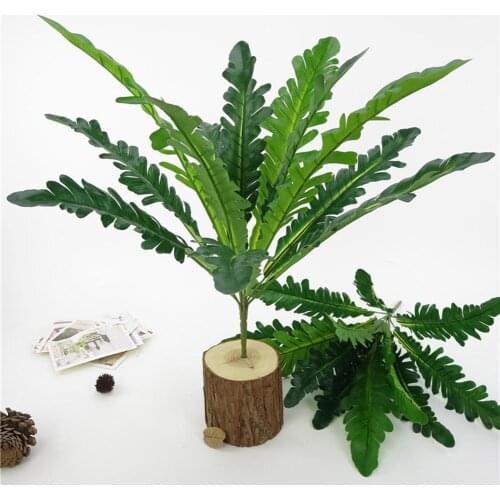 12 Heads Artificial Bird Nest Fern Green Plant Wall Home Office Shop Decor