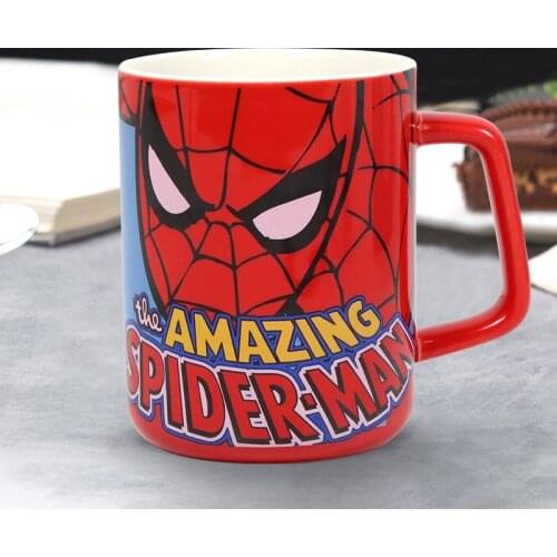 Disney Mug Mens Marvel Ceramic Cup Spiderman Water Cup Adult Coffee Cup