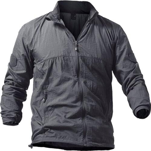 Pop Pop Sping Lightweight Tactical Skin Jacket Men Summer Breathable Portable Waterproof Jacket Military Army Thin Jackets 5XL