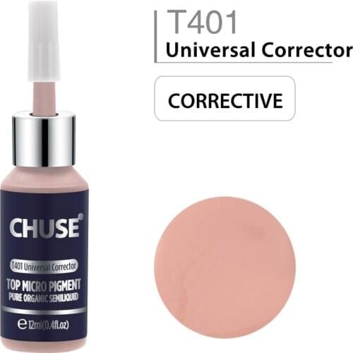 CHUSE Microblading Micro Pigment Permanent Makeup Tattoo Ink Cosmetic Color Passed SGS,DermaTest 12ml T401 Universal Corrector