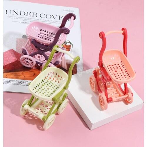 Mini Shopping Cart Salesman Sample For Kid Pretend Play Toy Dollhouse Decoration New