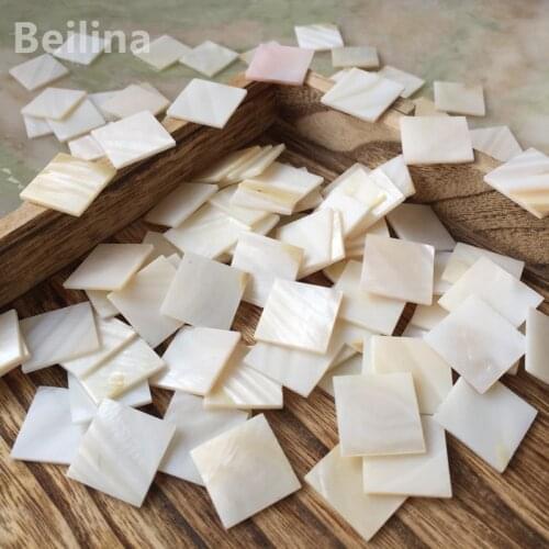 20pcs Natural Freshwater mother of pearl shell mosaic DIY accessories and Crafts inlay carved material Size 20mm /20mm /2mm