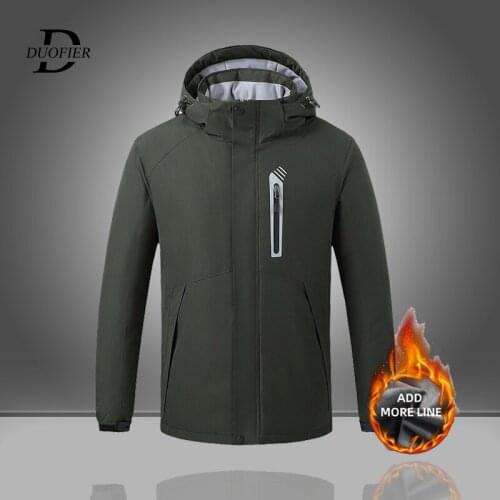 2021 New Men Smart Heating Parkas Outwear Fashion Mens Hooded Parka Jackets Fleece Thickened Warm Mens Heated Cotton Clothing