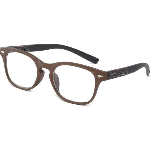 Elbru Wood Grain Reading Glasses for Women Men Fashion Presbyopia Presbyopic Eye Glasses Male Feamle Diopter + 1.0 to 3.5 4.0