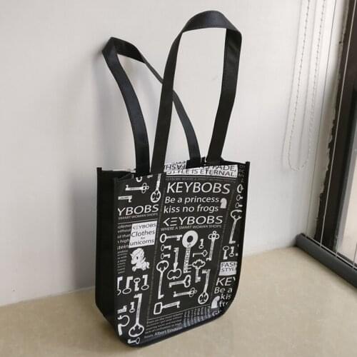 Wholesale 1000pcs/lot 9"Lx4"Hx12"W Reusable Luxury non woven shopping bag with lamination custom full printing logo tote bag ads