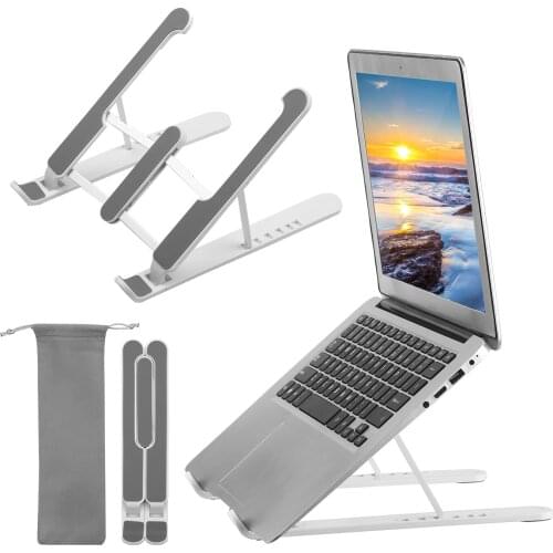 10-15.6in Laptop Stand Adjustable Computer Riser Tablet Elevator for Desk with 7 Levels Height Ventilated Cooling Notebook Stand