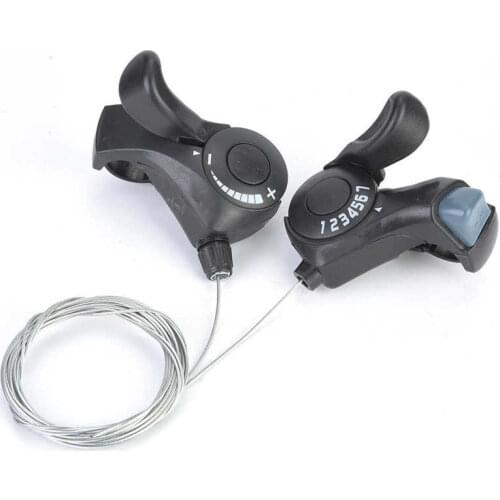 1 Pair Outdoor Mountain Bicycle TX-30 Thumb Gear Shifters 3X7 Speed Shift Lever and Set