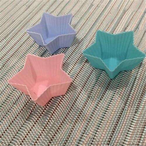 12 Star Five-pointed Star Silicone Muffin Cup Silicone Cake Mold Childrens Home Kitchen Baking Tool