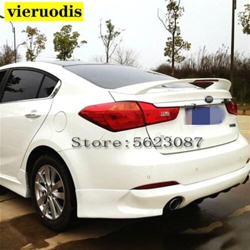 For Kia Forte K3 Spoiler High Quality ABS Material Car Rear Wing unpaint Color Rear Spoiler For Kia Forte K3 Spoiler 2012-2015