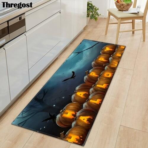 Thregost 3D Halloween Printing Non-slip Floor Carpet Fashion Indoor Entrance Doormat Mats for Living Room Bedroom Kitchen