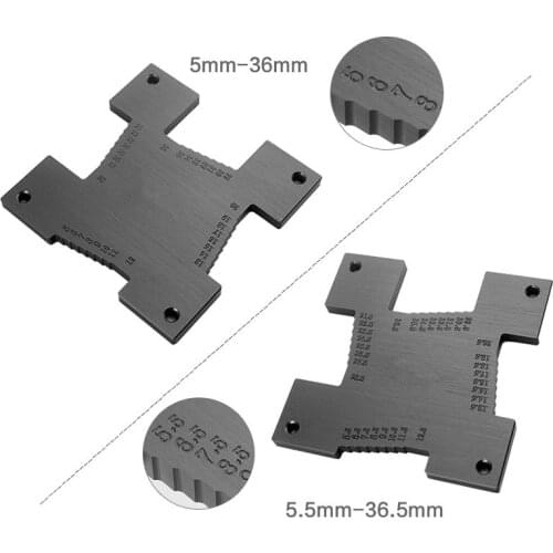 2Pcs High Precision Height Gauge 5-36.5mm Woodworking Router Table Electric Circular Saw Engraving Machine Measuring Tool Ruler