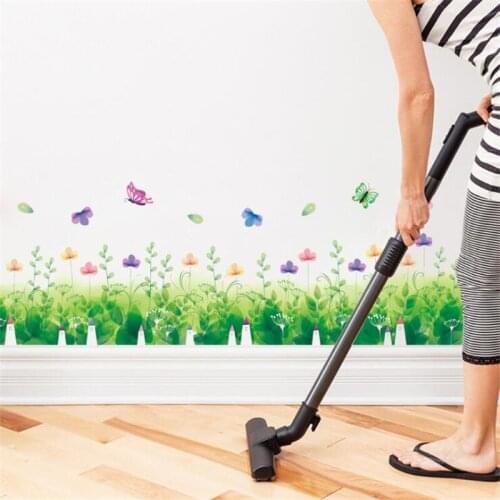 Vivid Green plant flower wall sticker study bedroom wall decoration modern art mural home decoration