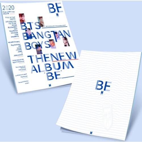 South Korean Groups K-POP Bangtan Boys New Album BE Mini Book Photo Book Poster Photocard JUNG KOOK JIMIN Card