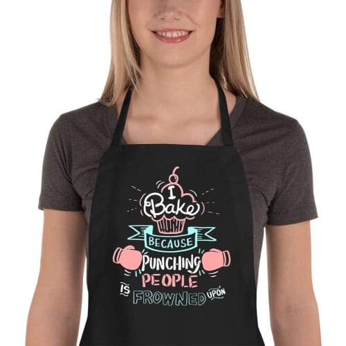 Funny Baking Aprons for Women Men, Adjustable Kitchen Chef Cooking Aprons Cute Birthday Gifts Bakers Mom Wife Husband Girlfriend