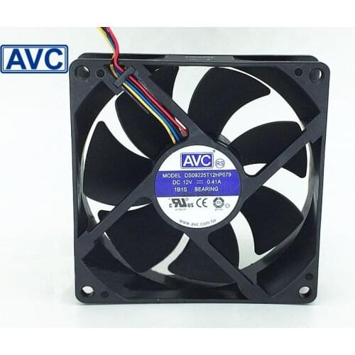 1pcs DS09225T12HP079 12V 0.41A 9025 90mm 4 four-wire PWM CPU cooling fan thermostat