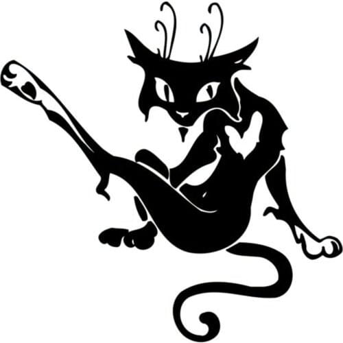 14.9*14.8CM Sexy Lady Cat Vinyl Decal Car Sticker Car Styling Decoration Personality Accessories C4-0520