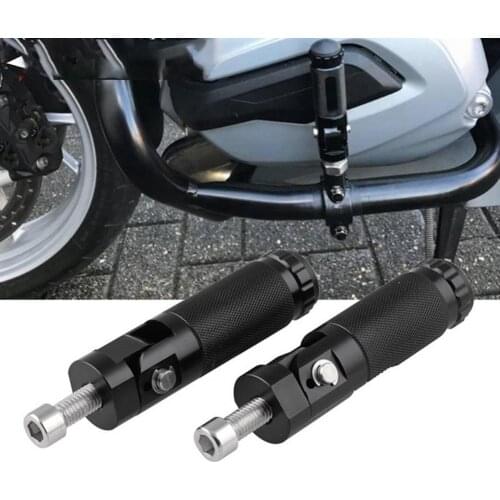 2Pcs Folding Foot Pedal Universal Anti-skid Aluminum Alloy Round Pattern Folding Footpeg for Motorcycle