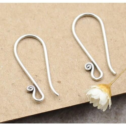 925 Sterling Silver European Style Earrings Ladies Simple And Sweet Cute Student DIY Semi-Finished Ear Hook Jewelry