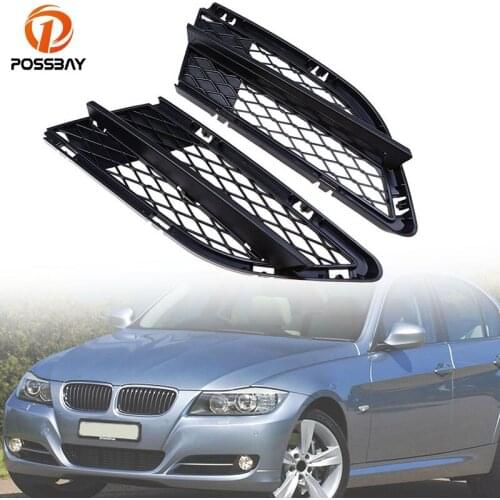 POSSBAY Car Front Bumper Lower Side Grille With Trim for BMW 3 Series E90/E91 Facelift 2008/2009/2010/2011/2012 Racing Grilles
